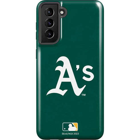 MLB Oakland Athletics - Solid Distressed Galaxy S21 Plus 5G Pro Case