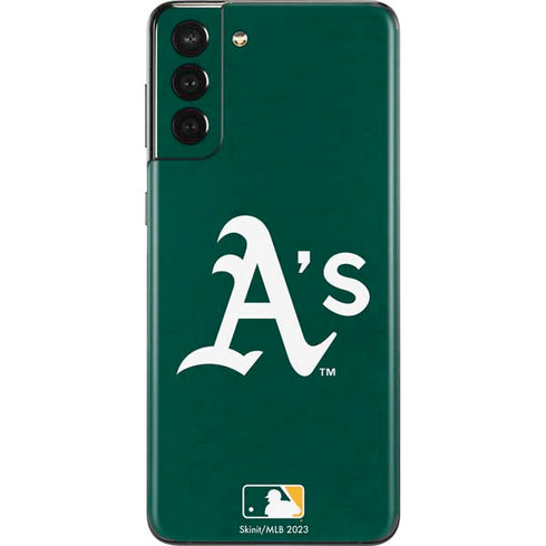 MLB Oakland Athletics - Solid Distressed Galaxy S21 Plus 5G Skin