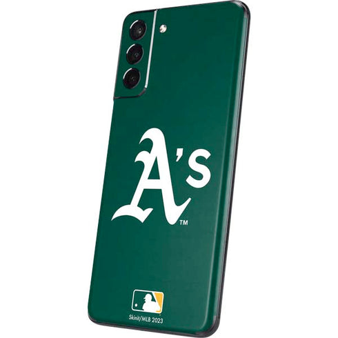 MLB Oakland Athletics - Solid Distressed Galaxy S21 Plus 5G Skin