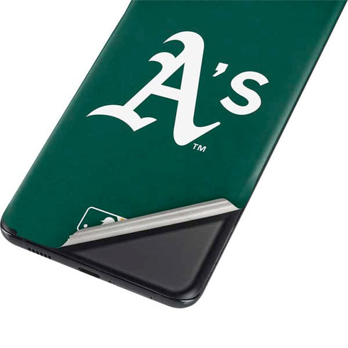 MLB Oakland Athletics - Solid Distressed Galaxy S21 Ultra 5G Skin