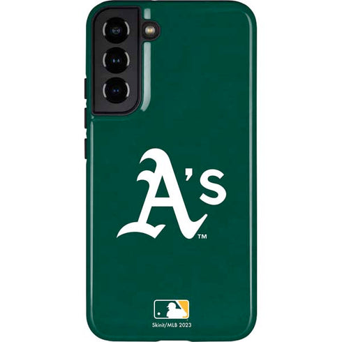 MLB Oakland Athletics - Solid Distressed Galaxy S22 Plus Pro Case
