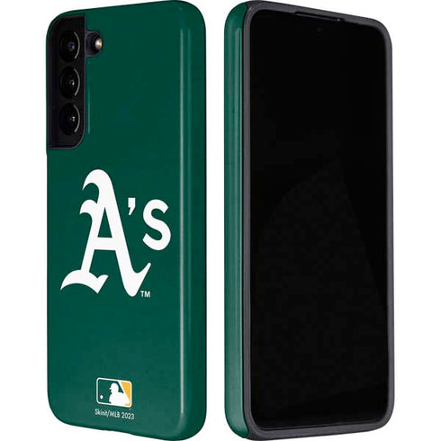 MLB Oakland Athletics - Solid Distressed Galaxy S22 Plus Pro Case