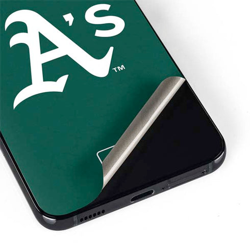 MLB Oakland Athletics - Solid Distressed Galaxy S22 Plus Skin