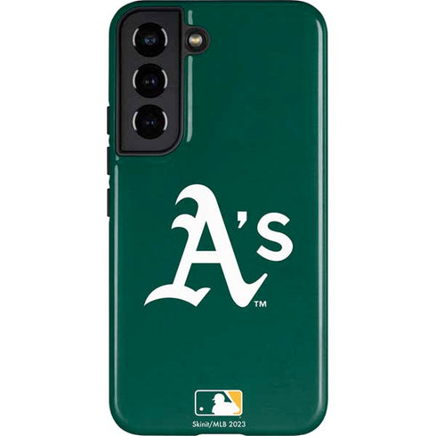 MLB Oakland Athletics - Solid Distressed Galaxy S22 Pro Case
