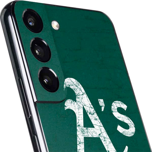 MLB Oakland Athletics - Solid Distressed Galaxy S22 Skin