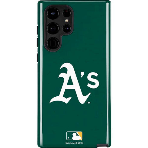 MLB Oakland Athletics - Solid Distressed Galaxy S22 Ultra Pro Case