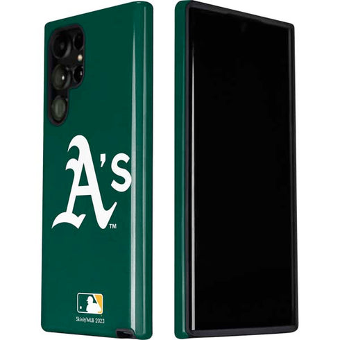 MLB Oakland Athletics - Solid Distressed Galaxy S22 Ultra Pro Case
