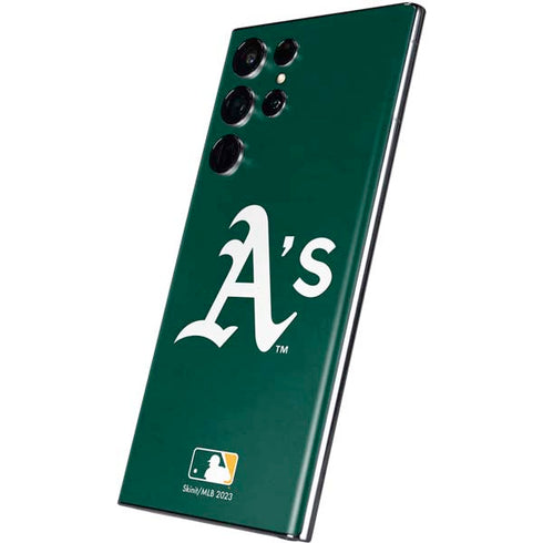 MLB Oakland Athletics - Solid Distressed Galaxy S22 Ultra Skin