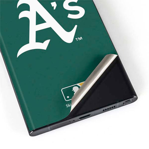 MLB Oakland Athletics - Solid Distressed Galaxy S22 Ultra Skin