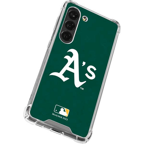 MLB Oakland Athletics - Solid Distressed Galaxy S23 Clear Case