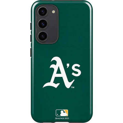 MLB Oakland Athletics - Solid Distressed Galaxy S23 Plus Pro Case