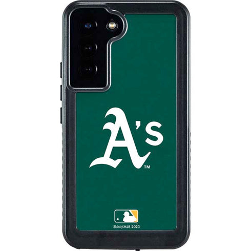 MLB Oakland Athletics - Solid Distressed Galaxy S23 Plus Waterproof Case