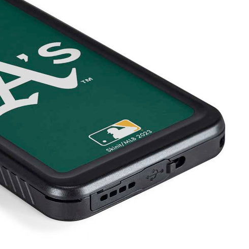 MLB Oakland Athletics - Solid Distressed Galaxy S23 Plus Waterproof Case
