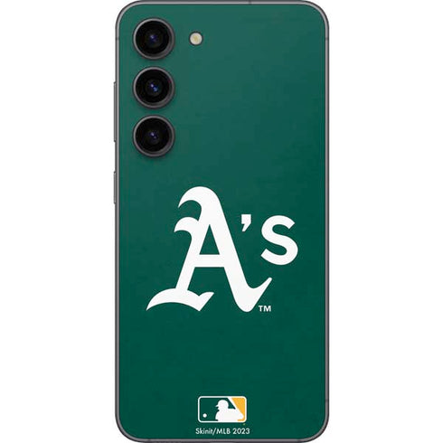 MLB Oakland Athletics - Solid Distressed Galaxy S23 Skin