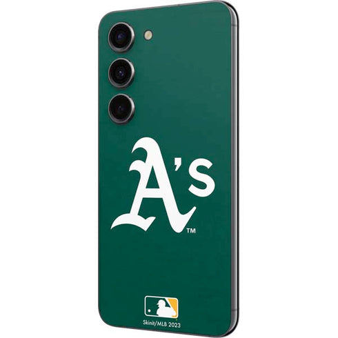MLB Oakland Athletics - Solid Distressed Galaxy S23 Skin