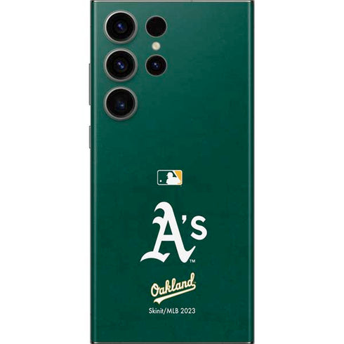 MLB Oakland Athletics - Solid Distressed Galaxy S23 Ultra Skin