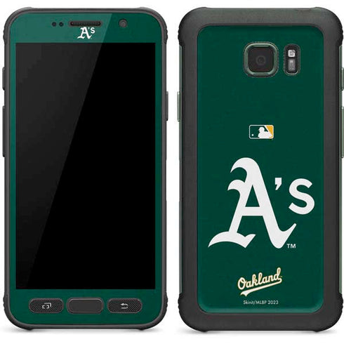 MLB Oakland Athletics - Solid Distressed Galaxy S7 Active Skin