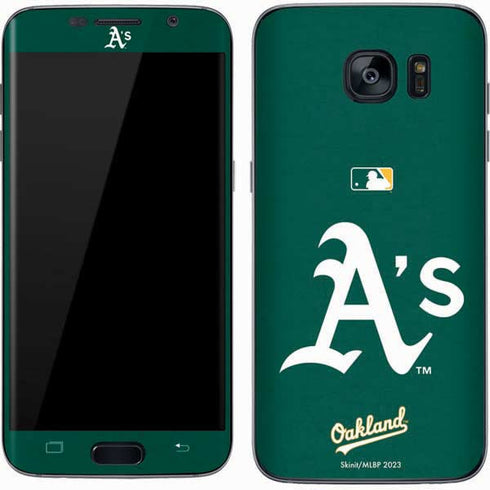 MLB Oakland Athletics - Solid Distressed Galaxy S7 Skin