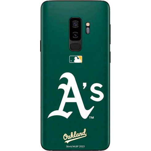 MLB Oakland Athletics - Solid Distressed Galaxy S9 Plus Skin