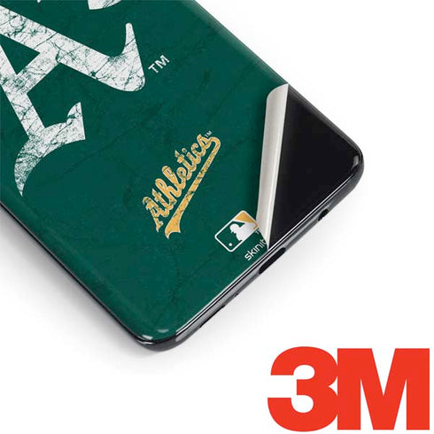 MLB Oakland Athletics - Solid Distressed Galaxy S9 Skin