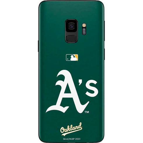 MLB Oakland Athletics - Solid Distressed Galaxy S9 Skin