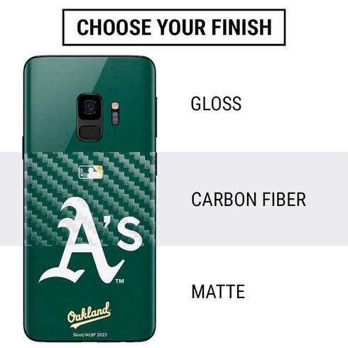 MLB Oakland Athletics - Solid Distressed Galaxy S9 Skin