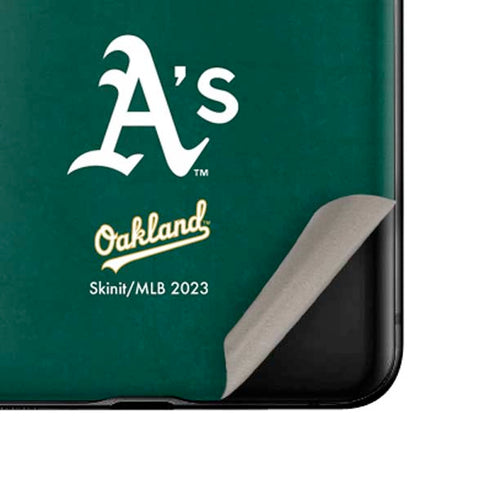 MLB Oakland Athletics - Solid Distressed Galaxy Z Flip Skin