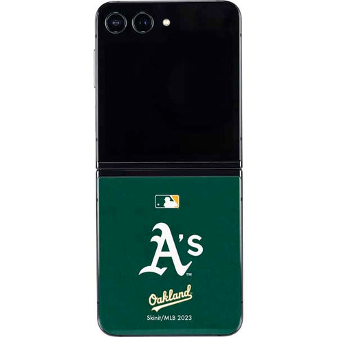 MLB Oakland Athletics - Solid Distressed Galaxy Z Flip5 5G Skin