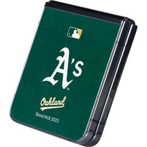 MLB Oakland Athletics - Solid Distressed Galaxy Z Flip5 5G Skin