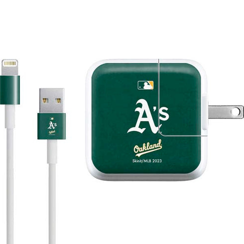 MLB Oakland Athletics - Solid Distressed iPad Charger (10W USB) Skin