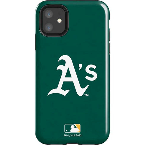 MLB Oakland Athletics - Solid Distressed iPhone 11 Impact Case