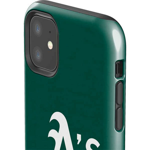 MLB Oakland Athletics - Solid Distressed iPhone 11 Impact Case