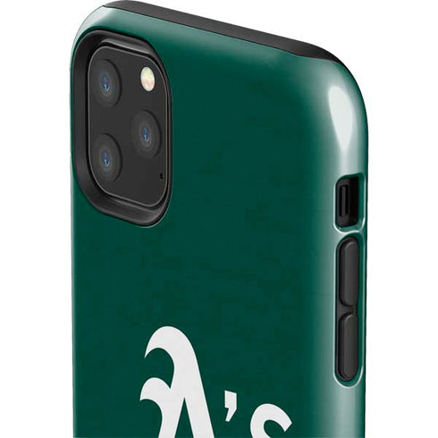 MLB Oakland Athletics - Solid Distressed iPhone 11 Pro Max Impact Case