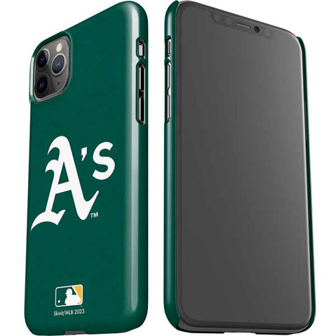 MLB Oakland Athletics - Solid Distressed iPhone 11 Pro Max Lite Case