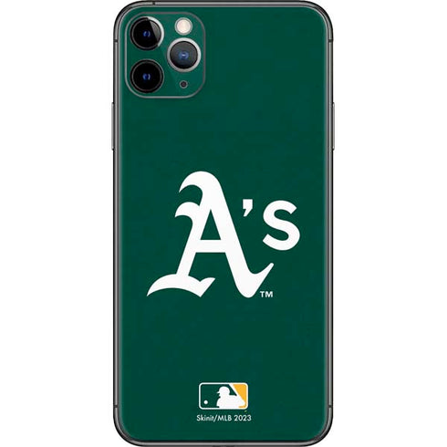 MLB Oakland Athletics - Solid Distressed iPhone 11 Pro Max Skin