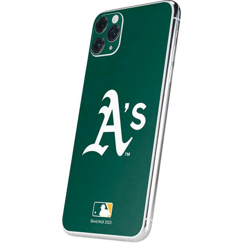 MLB Oakland Athletics - Solid Distressed iPhone 11 Pro Max Skin