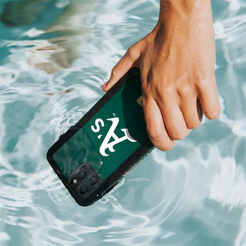MLB Oakland Athletics - Solid Distressed iPhone 11 Pro Waterproof Case