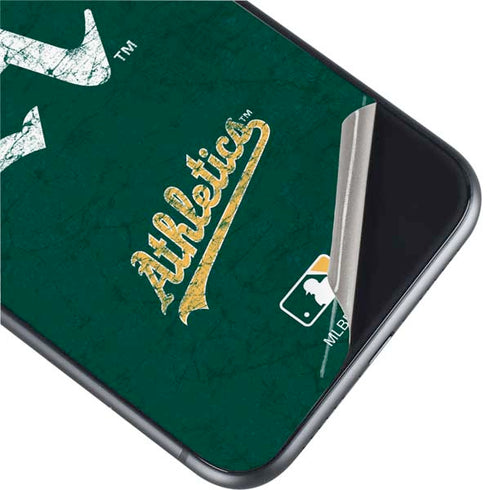 MLB Oakland Athletics - Solid Distressed iPhone 11 Skin