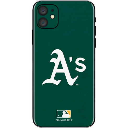 MLB Oakland Athletics - Solid Distressed iPhone 11 Skin