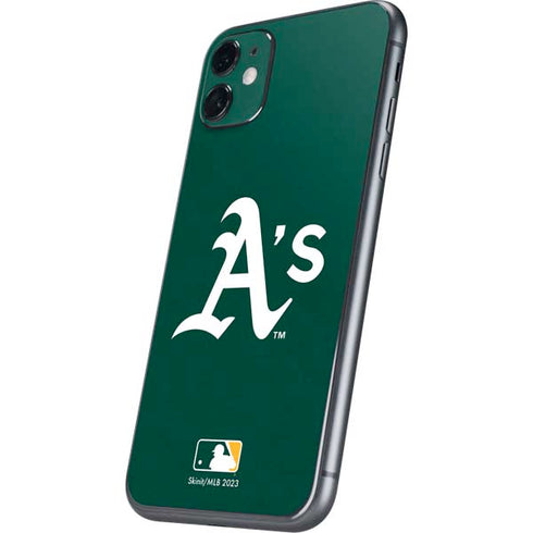 MLB Oakland Athletics - Solid Distressed iPhone 11 Skin