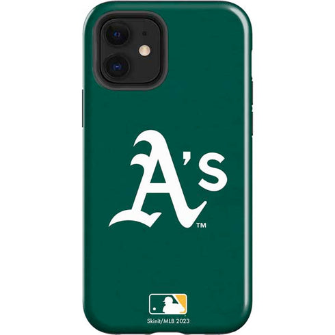 MLB Oakland Athletics - Solid Distressed iPhone 12 Impact Case