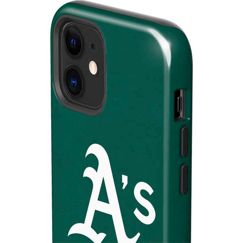 MLB Oakland Athletics - Solid Distressed iPhone 12 Impact Case