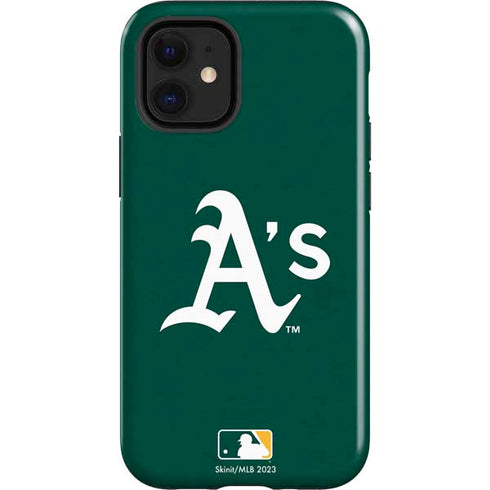 MLB Oakland Athletics - Solid Distressed iPhone 12 Mini Impact Case