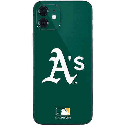 MLB Oakland Athletics - Solid Distressed iPhone 12 Mini Skin