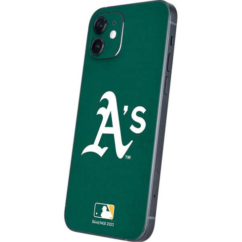 MLB Oakland Athletics - Solid Distressed iPhone 12 Mini Skin