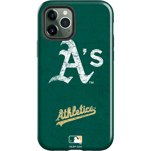 MLB Oakland Athletics - Solid Distressed iPhone 12 Pro Max Impact Case