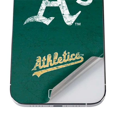 MLB Oakland Athletics - Solid Distressed iPhone 12 Pro Max Skin