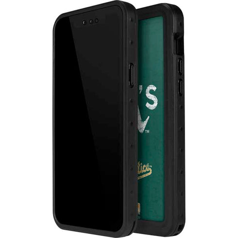 MLB Oakland Athletics - Solid Distressed iPhone 12 Pro Waterproof Case