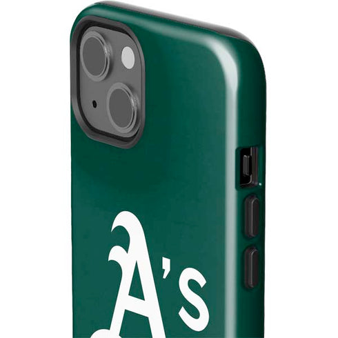 MLB Oakland Athletics - Solid Distressed iPhone 15 Impact Case