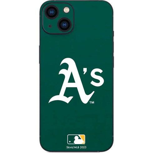 MLB Oakland Athletics - Solid Distressed iPhone 14 Plus Skin